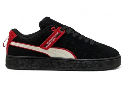 Pre-owned Puma Men's  Suede Xl Hero Scuderia Ferrari Sneakers In Black/warm White In Multi