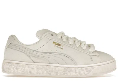 Pre-owned Puma Men's  Suede Xl Rope Sneakers In Frosted Ivory/vapor Grey In Multi