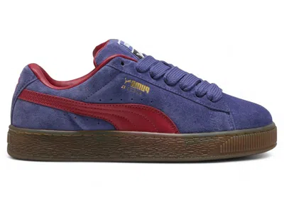 Pre-owned Puma Men's  Suede Xl Sneakers In Blue Crystal/dark Crimson/chocolate