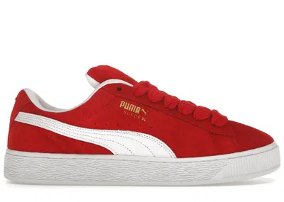 Pre-owned Puma Men's  Suede Xl Sneakers In For All Time Red/white In Multi