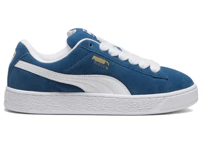 Pre-owned Puma Men's  Suede Xl Sneakers In Ocean Tropic/white