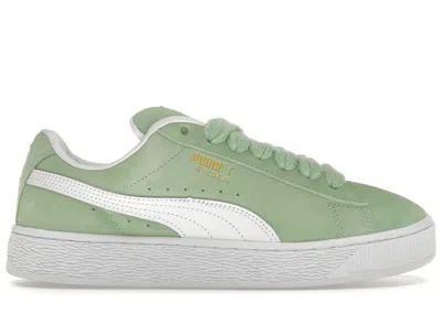 Pre-owned Puma Men's  Suede Xl Sneakers In Pure Green/white