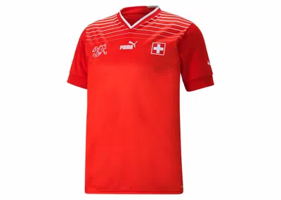 Pre-owned Puma Men's  Switzerland Home 22/23 Jersey In  Red/ White In Multi