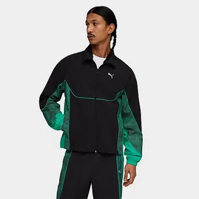 Puma Men's  Tech-x Relaxed Woven Track Jacket In Black