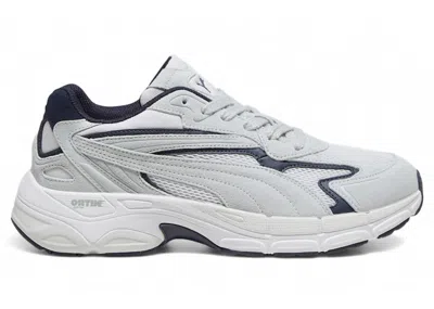 Pre-owned Puma Men's  Teveris Nitro Sneakers In Ash Grey/new Navy Blue
