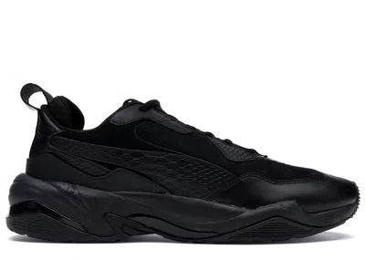 Pre-owned Puma Men's  Thunder Desert Sneakers In Triple Black