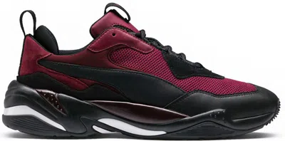 Pre-owned Puma Men's  Thunder Spectra Burgundy Black Sneakers In Rhododendron/ Black/tawny Port