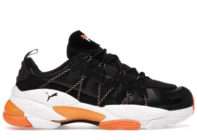 Pre-owned Puma Men's  Trailfox Mts Helly Hansen Sneakers In  White/orange/ Black