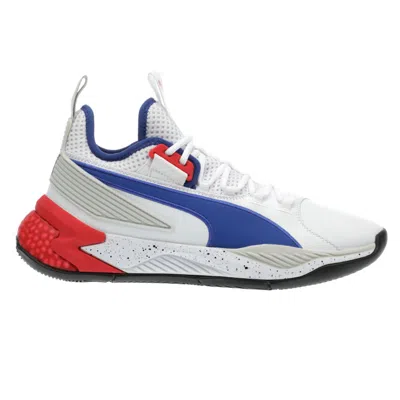 Pre-owned Puma Men's  Uproar Palace Guard Sneakers In  White/surf The Web Blue/high Risk Red