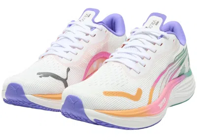 Pre-owned Puma Men's  Velocity Nitro 3 Formula 1 Miami Grand Prix Sneakers In  White/dark Amethyst