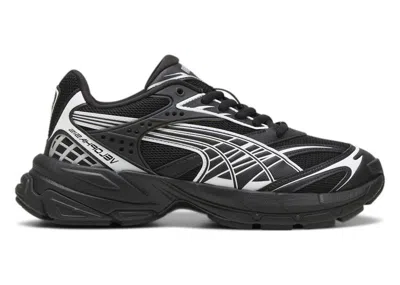 Pre-owned Puma Men's  Velophasis Always On Sneakers In  Black/ Silver In Multi