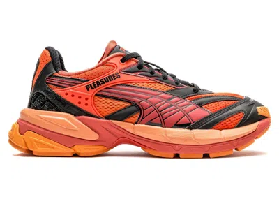 Pre-owned Puma Men's  Velophasis Pleasures Layers Sneakers In Cayenne Pepper/astro Red