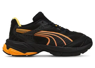 Pre-owned Puma Men's  Velophasis Scuderia Ferrari Neon Energy Sneakers In Black