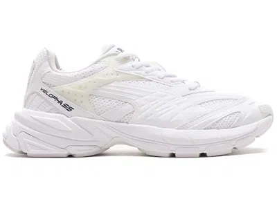 Pre-owned Puma Men's  Velophasis Technisch White Sneakers In  White/persian Blue In Multi