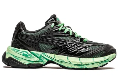 Pre-owned Puma Men's  Velophasis The Black Forest Sneakers In  Black/grassy Green In Multi