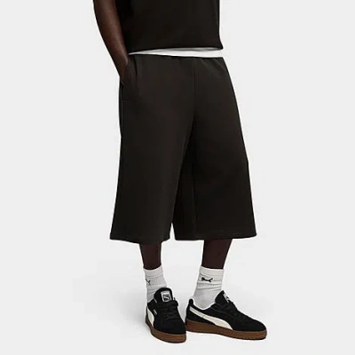 Puma Men's  Wardrobe Essentials Relaxed 16" French Terry Shorts In Black
