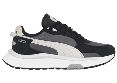 Pre-owned Puma Men's  Wild Rider Rollin Sneakers In Black/castlerock