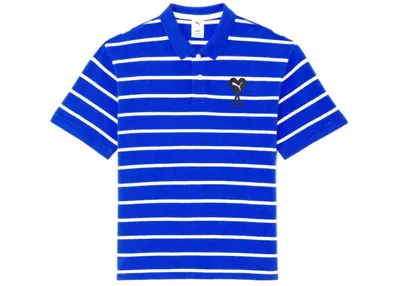 Pre-owned Puma Men's  X Ami Polo Shirt In Blue/white In Multi