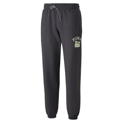Pre-owned Puma Men's  X Animal Crossing New Horizons Sweatpants In Phantom Black