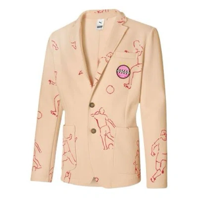 Puma Men's  X Ks Tailored Jacket Knit Peach Jacket In Neutral