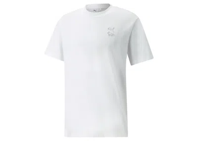 Pre-owned Puma Men's  X Maison Kitsune Tee Shirt In White