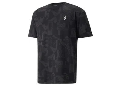 Pre-owned Puma Men's  X Neymar Jr Elevated Tee Shirt In Black
