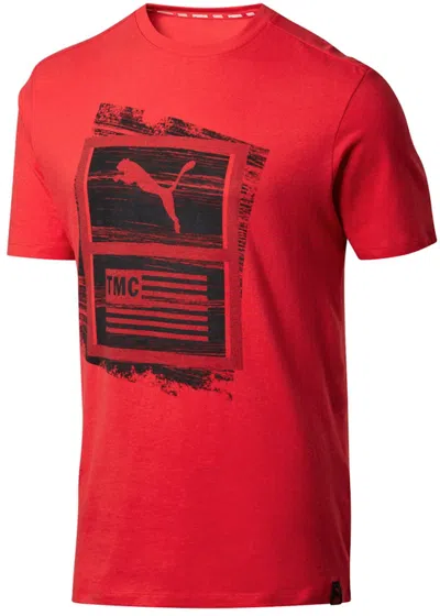 Pre-owned Puma Men's  X Tmc Hussle Tee Shirt In Red