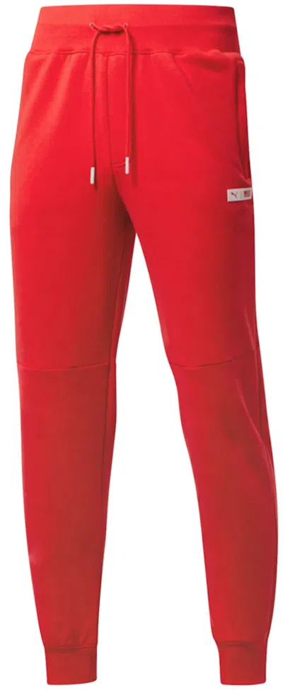 Pre-owned Puma Men's  X Tmc Run A Lap Pants In Red