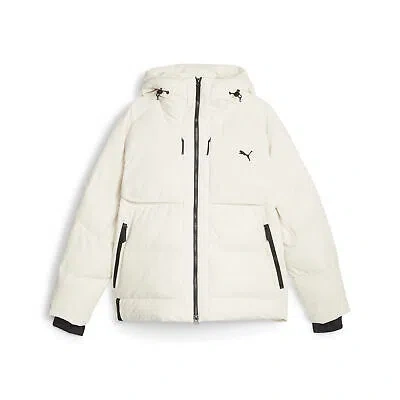 Pre-owned Puma Men's Tech Jacket In White - Alpine Snow