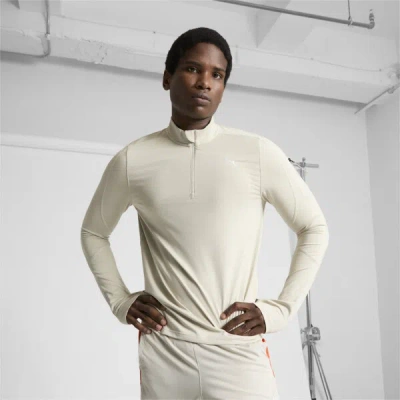Puma Men's Quarter-zip Jacket In Desert Dust