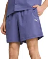 Puma Wardrobe Essentials Men's Relaxed 7" Shorts In Blue