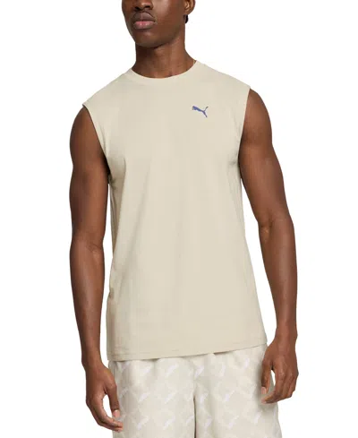 Puma Men's Resort Logo Tank Top In White