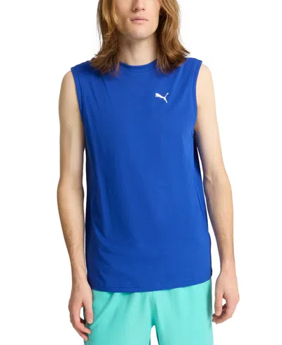 Puma Men's Resort Logo Tank Top In Blue