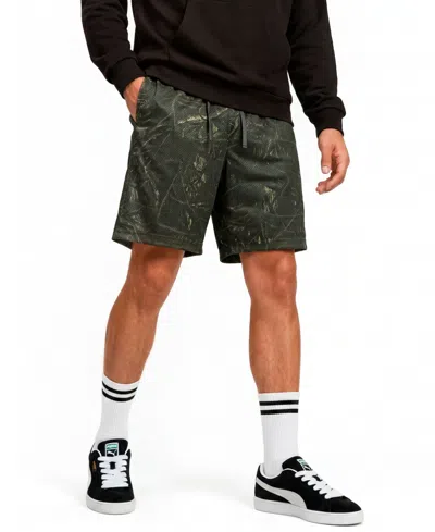 Puma Men's Reversible Drawcord Waistband Shorts In Green