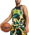 Puma Men's Rival Rage Regular-fit Mesh Graphic Tank In Green