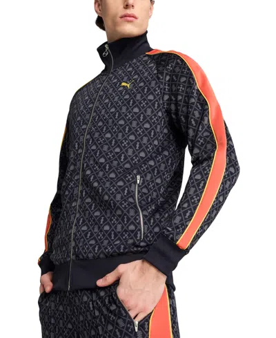 Puma Men's Road To Unity Allover Print Track Jacket In Blue