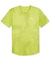 Puma Men's Run Favorite Abstract-print Running T-shirt In Lime Pow
