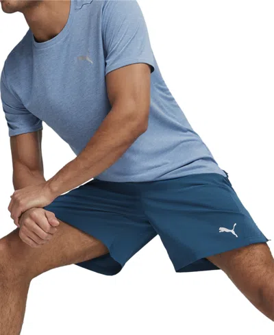 Puma Men's Run Favorite Velocity Logo Shorts In Ocean Tropic