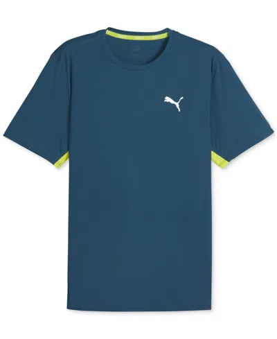 Puma Men's Run Favorite Velocity Logo T-shirt In Ocean Tropic