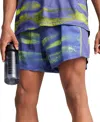 Puma Men's Run Velocity Printed Shorts In Blue