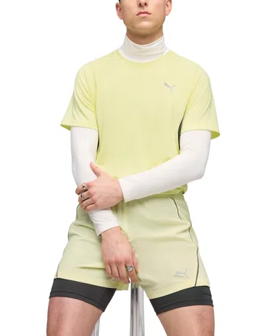 Puma Men's Run Velocity T-shirt In Gold