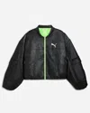 Puma X A$ap Rocky Reversible Leather Jacket In Black