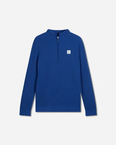 Puma Men S Saysky Half-zip Longsleeve Top Cobalt Glaze In Blue