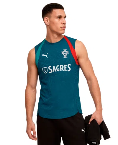 Puma Men's Sagres Portugal Training Sleeveless Tank Top In Blue
