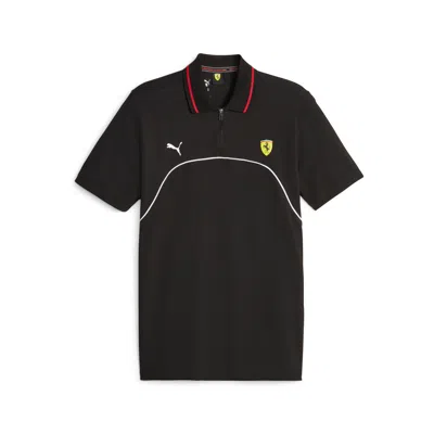 Puma Scuderia Ferrari Men's Polo Shirt In Black