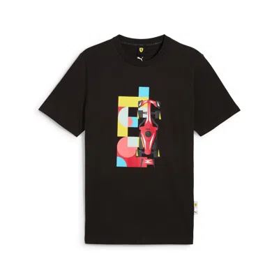 Puma Men's Scuderia Ferrari Race Graphic Tee In Black
