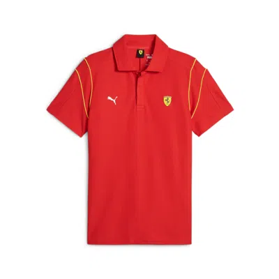 Puma Scuderia Ferrari Race Mt7 Men's Polo Shirt In Red