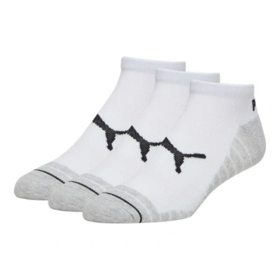 Puma Men's Select Terry Low Cut Socks (3 Pairs) In White / Black