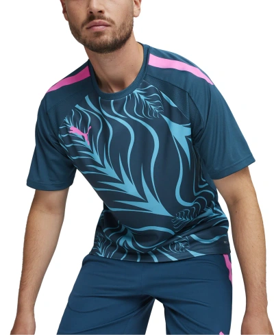 Puma Men's Signature Individualiga Graphic T-shirt In Ocean Tropic-poison Pink