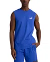 Puma Men's Sleeveless Logo Tank Top In Blue